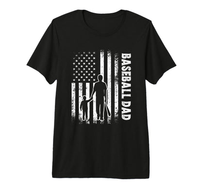 Baseball Dad Funny American Usa Flag 4Th T-Shirt - Graphic Print Men Women - T-Shirt, Sweatshirt, Hoodie