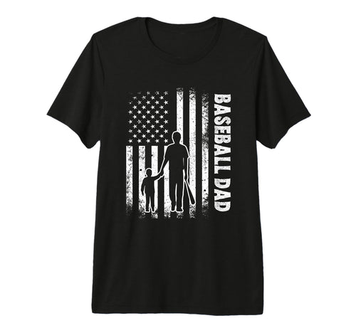 Baseball Dad Funny American Usa Flag 4Th T-Shirt - Graphic Print Men Women - T-Shirt, Sweatshirt, Hoodie