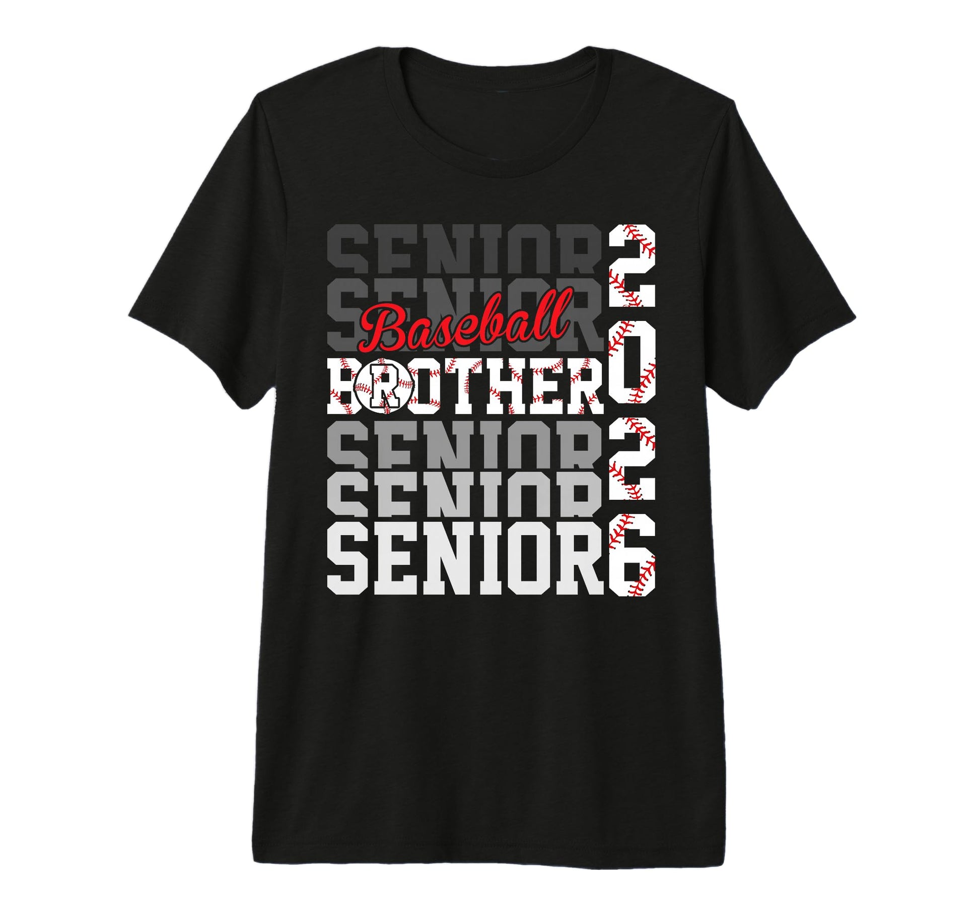 2026 Baseball Senior Brother T-Shirt - Fun Novelty Design Men Women - T-Shirt, Sweatshirt, Hoodie