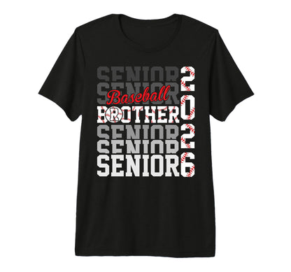 2026 Baseball Senior Brother T-Shirt - Fun Novelty Design Men Women - T-Shirt, Sweatshirt, Hoodie