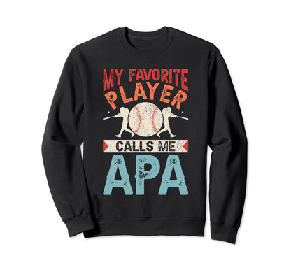My Favorite Baseball Player Calls Me Sweatshirt - Minimalist Print Unisex - T-Shirt, Sweatshirt, Hoodie