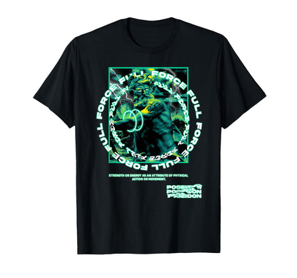Poseidon Full Force Greek Aesthetic Edgy T-Shirt - Graphic Print Unisex - T-Shirt, Sweatshirt, Hoodie