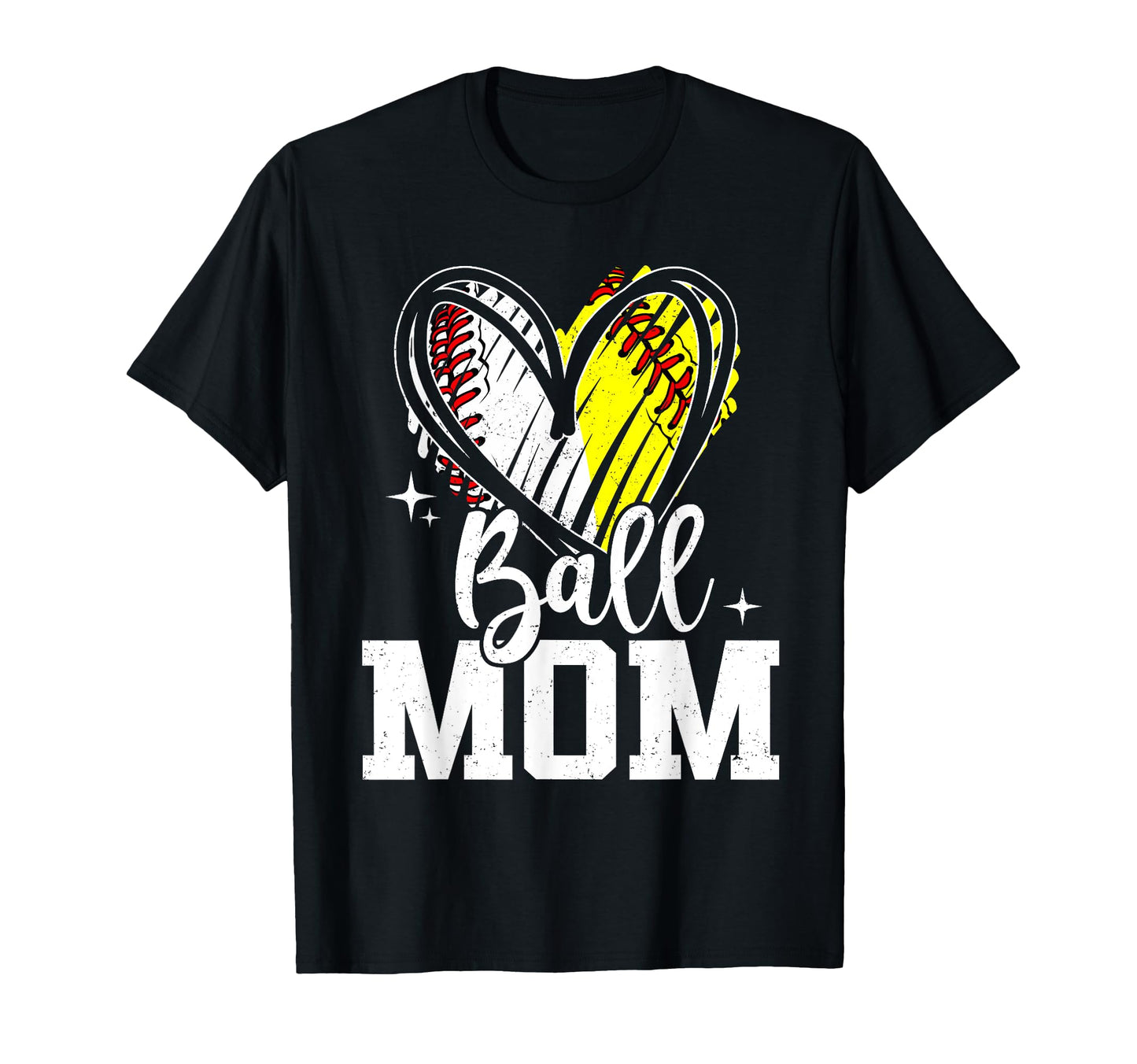 Ball Mom Softball Baseball Mom T-Shirt - Casual Everyday Wear Men Women - T-Shirt, Sweatshirt, Hoodie