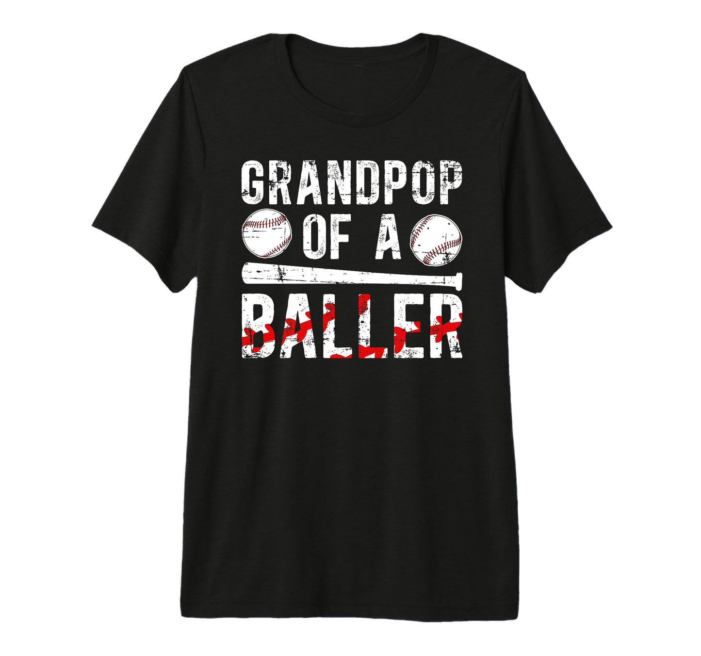 Mens Grandpop Baller Baseball T-Shirt - Casual Everyday Wear Men Women - T-Shirt, Sweatshirt, Hoodie