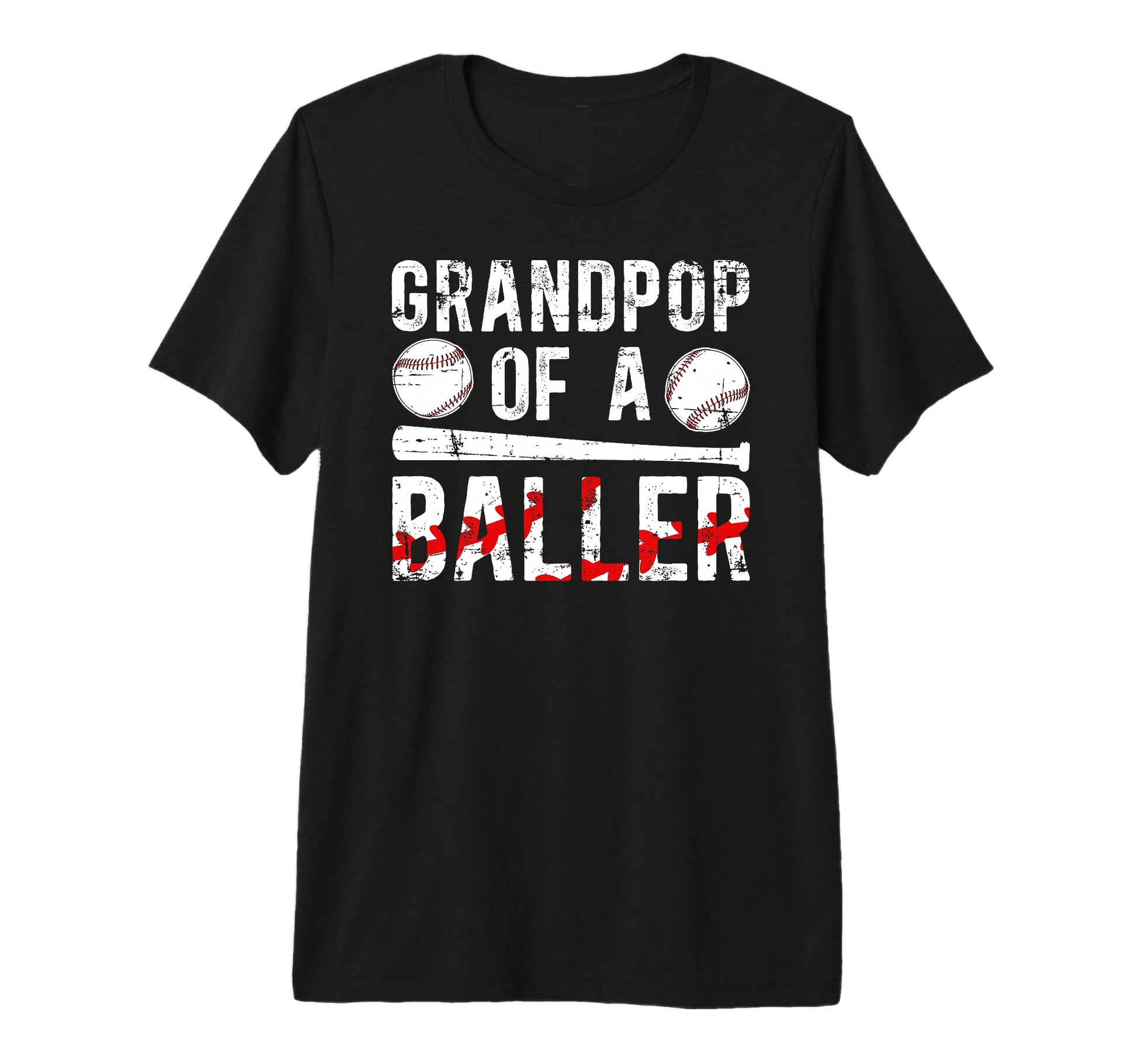 Mens Grandpop Baller Baseball T-Shirt - Casual Everyday Wear Men Women - T-Shirt, Sweatshirt, Hoodie