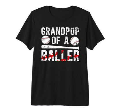 Mens Grandpop Baller Baseball T-Shirt - Casual Everyday Wear Men Women - T-Shirt, Sweatshirt, Hoodie