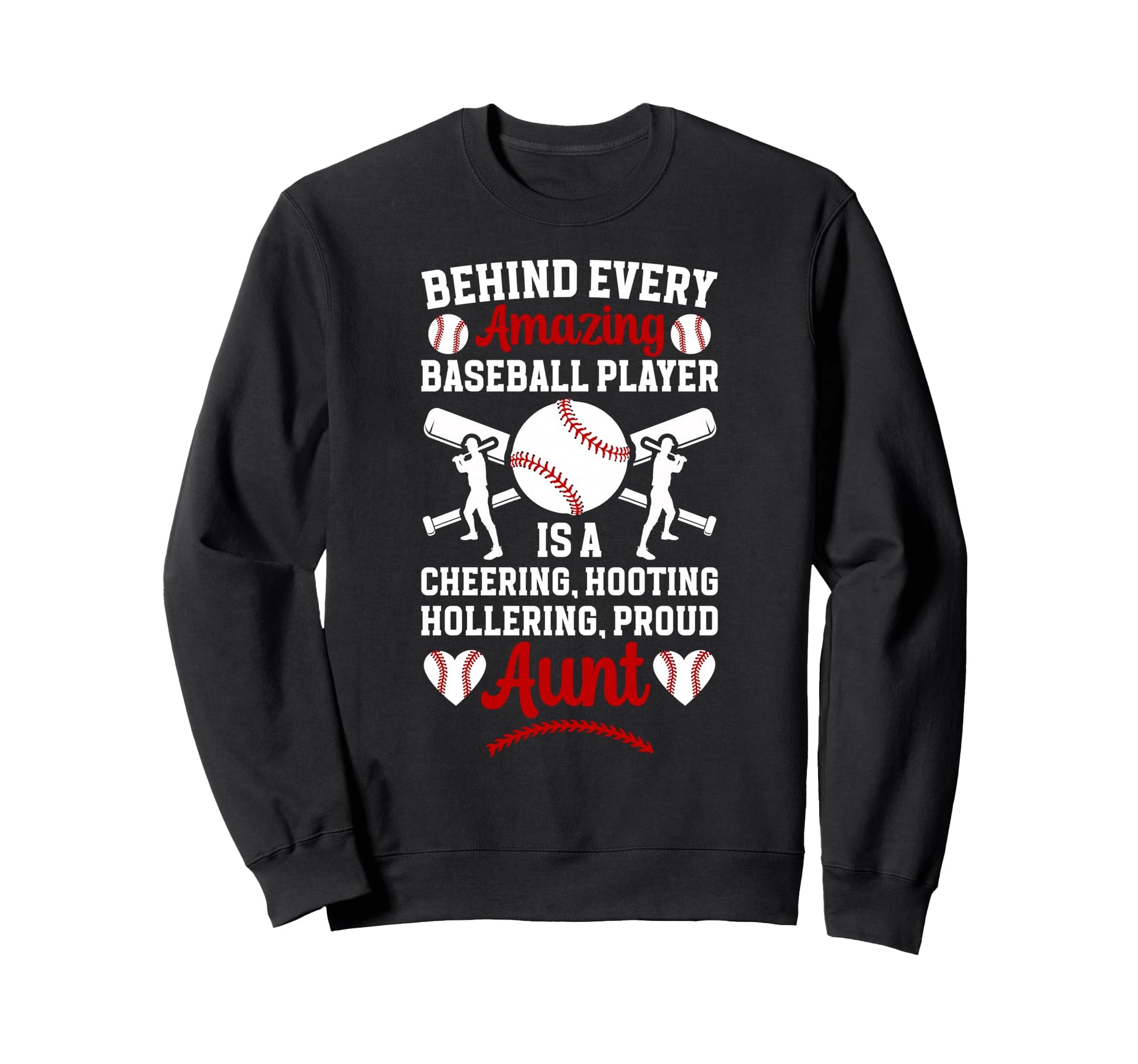 Proud Aunt Baseball Player Aunt Sweatshirt - Custom Art Print Men Women - T-Shirt, Sweatshirt, Hoodie