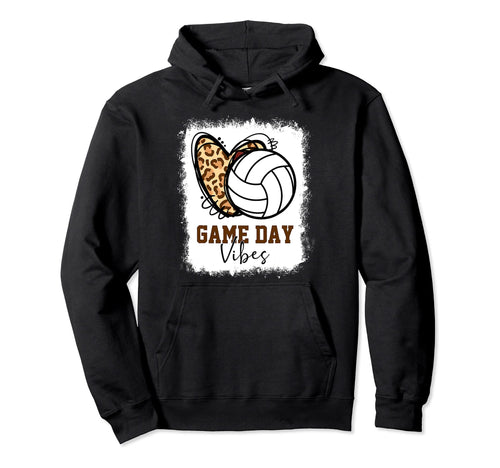 Bleached Volleyball Game Day Vibes Hoodie - Graphic Print Men Women - T-Shirt, Sweatshirt, Hoodie