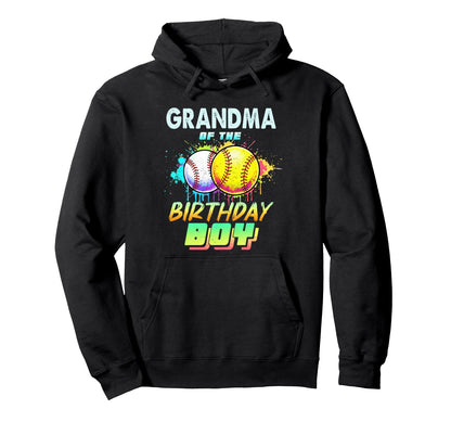 Grandma Birthday Baseball Softball Hoodie - Custom Art Print Men Women - T-Shirt, Sweatshirt, Hoodie