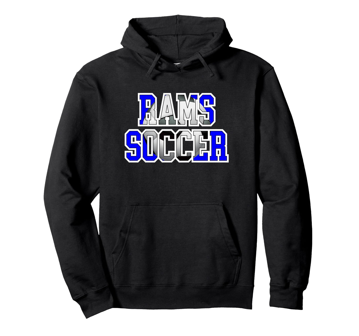Rams Soccer Mom Game Day Mascot Blue Ram Hoodie - Custom Art Print Unisex - T-Shirt, Sweatshirt, Hoodie