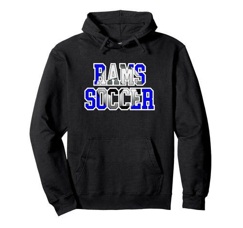 Rams Soccer Mom Game Day Mascot Blue Ram Hoodie - Custom Art Print Unisex - T-Shirt, Sweatshirt, Hoodie