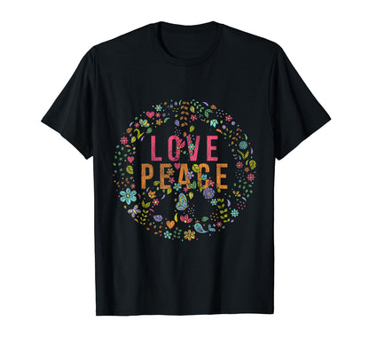 Hippie Peace Sign Gift T-Shirt - Casual Everyday Wear Unisex - T-Shirt, Sweatshirt, Hoodie