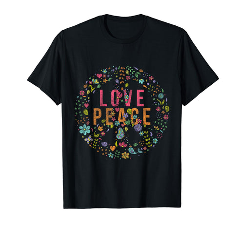 Hippie Peace Sign Gift T-Shirt - Casual Everyday Wear Unisex - T-Shirt, Sweatshirt, Hoodie
