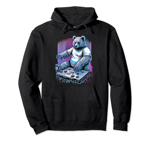 Vaporwave Aesthetic Teddy Bear Synthie Hoodie - Streetwear Style Unisex - T-Shirt, Sweatshirt, Hoodie