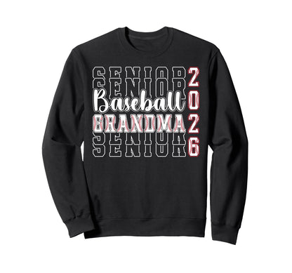 Baseball Senior Grandma Senior Sweatshirt - Fun Novelty Design for Adults - T-Shirt, Sweatshirt, Hoodie