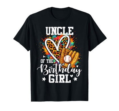 Uncle Birthday Baseball Player Leopard T-Shirt - Aesthetic Graphic Unisex - T-Shirt, Sweatshirt, Hoodie