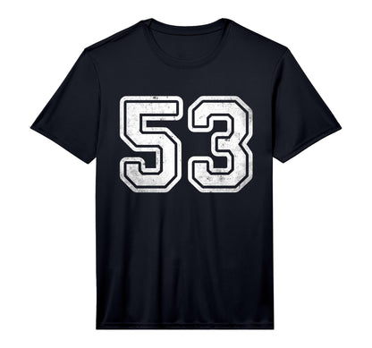 Sports Team Number 53 Performance T-Shirt - Aesthetic Graphic for Adults - T-Shirt, Sweatshirt, Hoodie