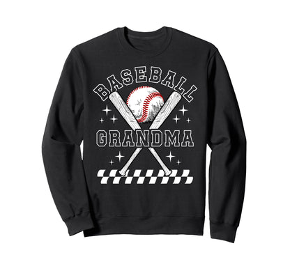 Baseball Grandma Baseball Sweatshirt - Casual Everyday Wear for Adults - T-Shirt, Sweatshirt, Hoodie