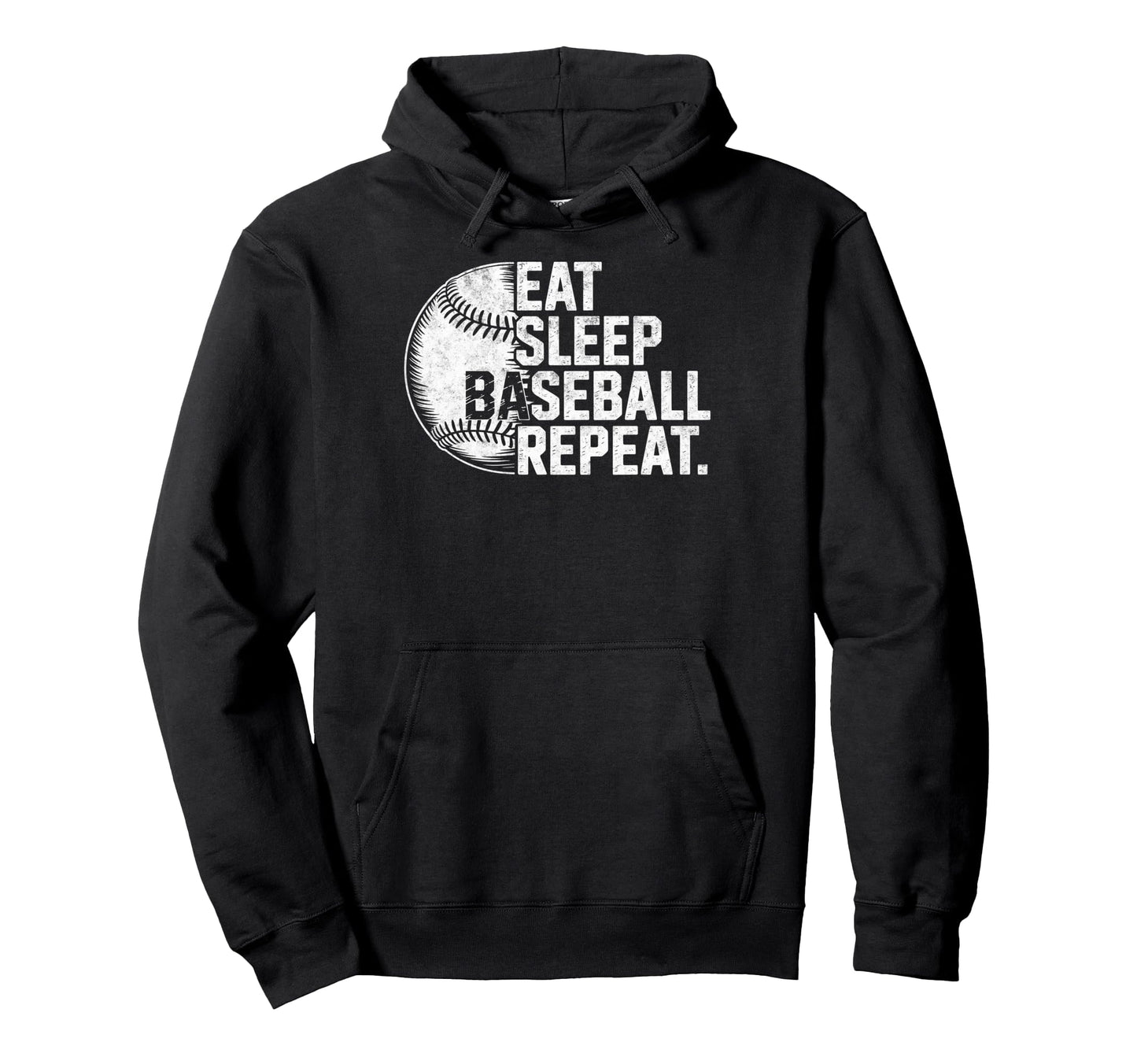 Eat Sleep Baseball Repeat Player Coach Fan Hoodie - Novelty Apparel Unisex - T-Shirt, Sweatshirt, Hoodie