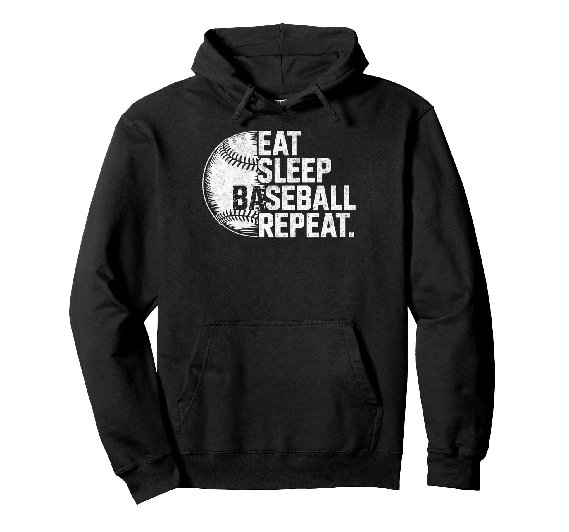 Eat Sleep Baseball Repeat Player Coach Fan Hoodie - Novelty Apparel Unisex - T-Shirt, Sweatshirt, Hoodie