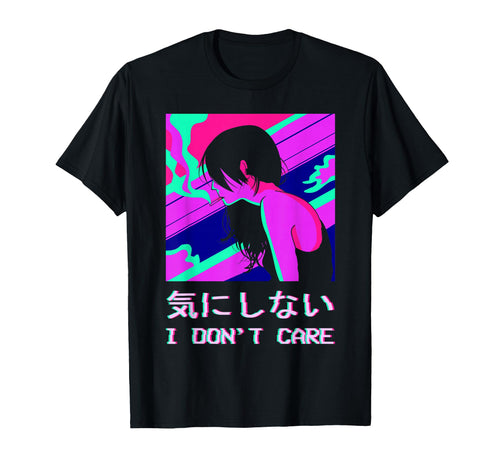 Smoking Anime Japanese Vaporwave T-Shirt - Novelty Apparel Men Women - T-Shirt, Sweatshirt, Hoodie