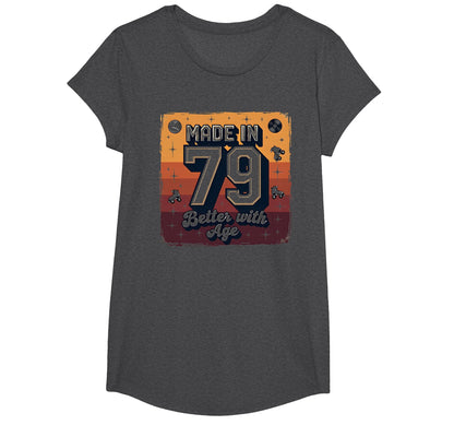 Made 79 Better Age Birthday Gift Dark T-Shirt - Fun Novelty Design Unisex - T-Shirt, Sweatshirt, Hoodie