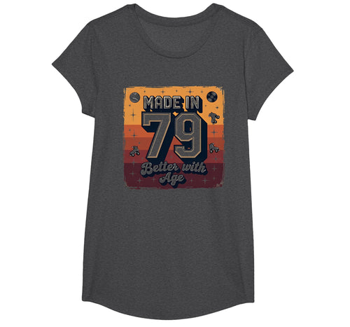 Made 79 Better Age Birthday Gift Dark T-Shirt - Fun Novelty Design Unisex - T-Shirt, Sweatshirt, Hoodie