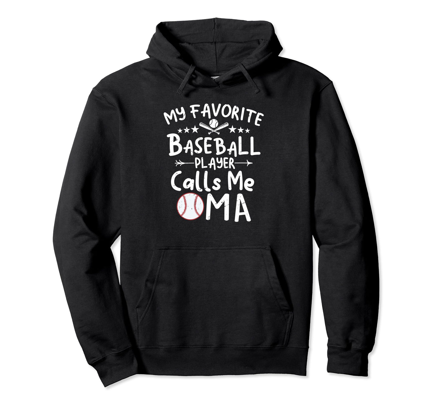 My Favorite Baseball Player Calls Me Oma Hoodie - Graphic Print Men Women - T-Shirt, Sweatshirt, Hoodie