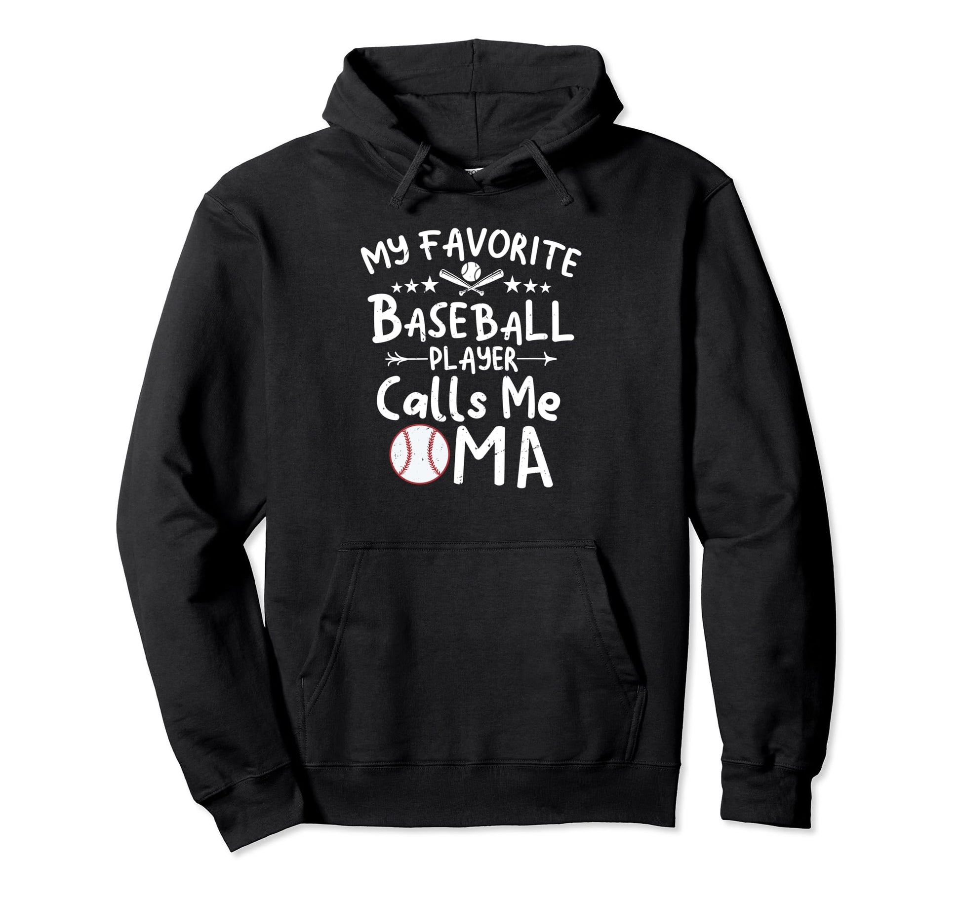 My Favorite Baseball Player Calls Me Oma Hoodie - Graphic Print Men Women - T-Shirt, Sweatshirt, Hoodie