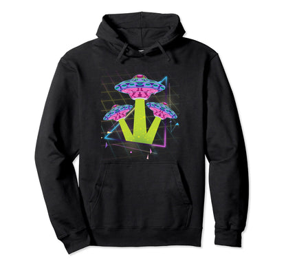 Vaporwave Aesthetic Ufo Abduction Hoodie - Novelty Apparel Men Women - T-Shirt, Sweatshirt, Hoodie