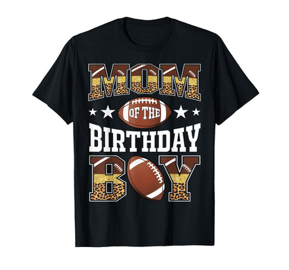 Mom Birthday Game Day Leopard Football T-Shirt - Novelty Apparel Men Women - T-Shirt, Sweatshirt, Hoodie