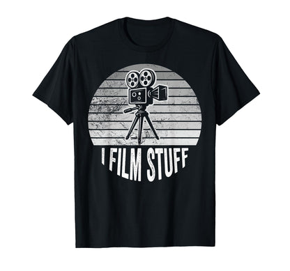 I Film Stuff Movie Camera T-Shirt - Graphic Print for Adults - T-Shirt, Sweatshirt, Hoodie