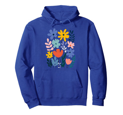Boho Flowers Funny Floral Summer Hoodie - Fun Novelty Design Men Women - T-Shirt, Sweatshirt, Hoodie