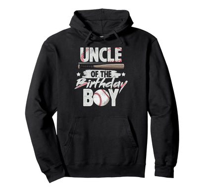 Uncle Birthday Matching Baseball Hoodie - Minimalist Print for Adults - T-Shirt, Sweatshirt, Hoodie