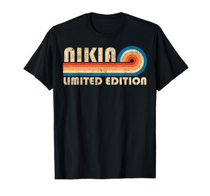 Nikia 70S 80S Sunset Stripe T-Shirt - Minimalist Print Men Women - T-Shirt, Sweatshirt, Hoodie