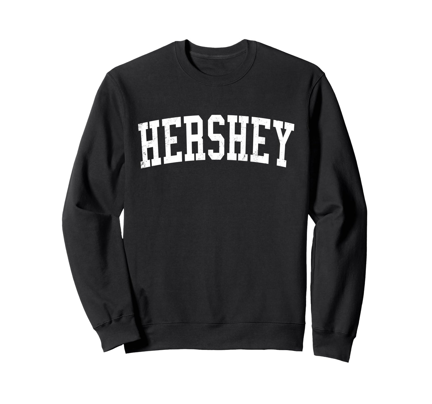 Hershey Pa Distressed White Varsity Sweatshirt - Graphic Print Unisex - T-Shirt, Sweatshirt, Hoodie
