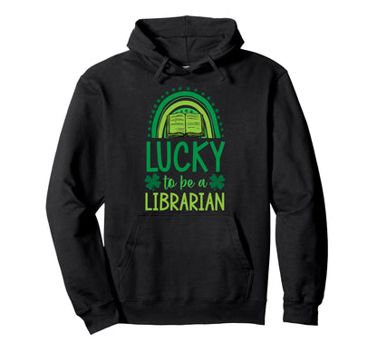 Lucky To Be Librarian Boho Rainbow St Hoodie - Custom Art Print Men Women - T-Shirt, Sweatshirt, Hoodie