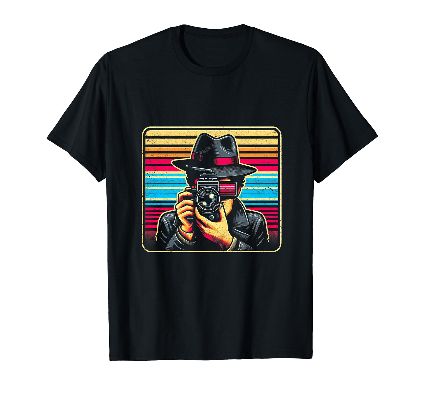 Photographer 80S Photography Camera T-Shirt - Casual Everyday Wear Unisex - T-Shirt, Sweatshirt, Hoodie