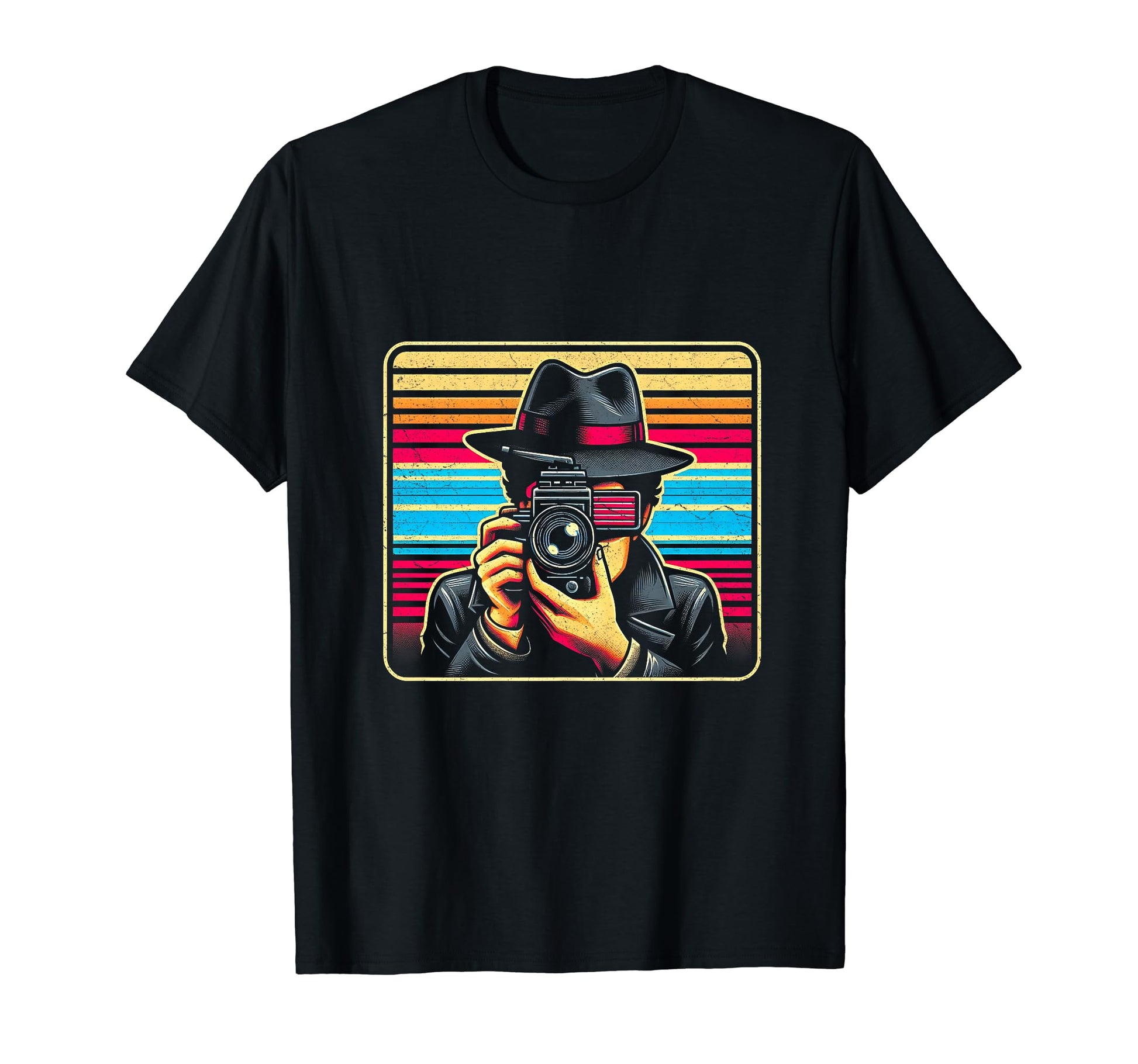 Photographer 80S Photography Camera T-Shirt - Casual Everyday Wear Unisex - T-Shirt, Sweatshirt, Hoodie