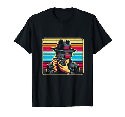 Photographer 80S Photography Camera T-Shirt - Casual Everyday Wear Unisex - T-Shirt, Sweatshirt, Hoodie