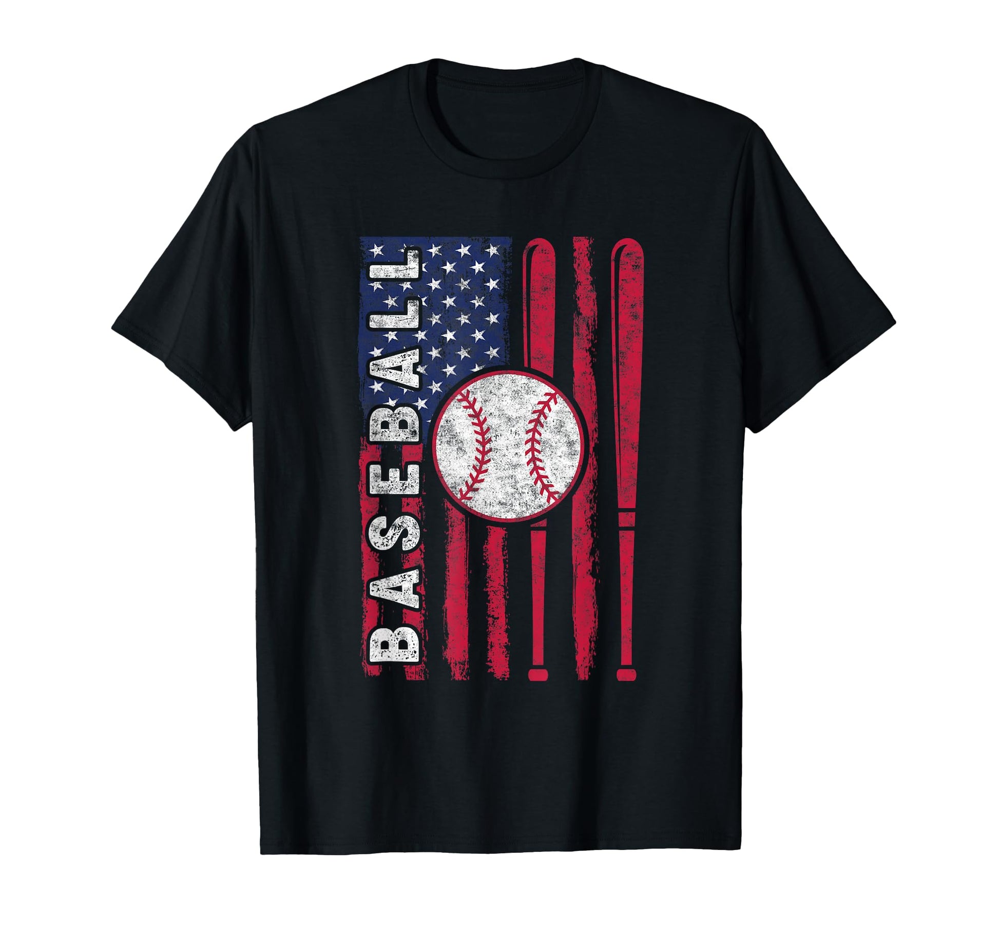 Baseball Us Flag Baseball Lover Dad Player T-Shirt - Trendy Graphic Unisex - T-Shirt, Sweatshirt, Hoodie
