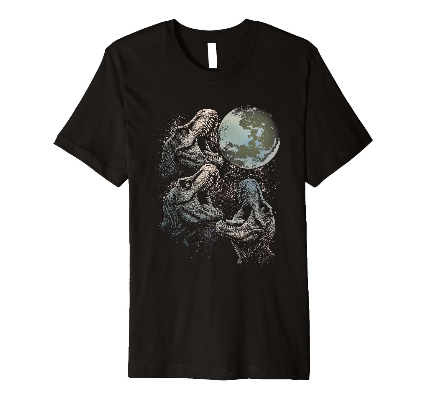 Three Velociraptor Dinosaur Howling T-Shirt - Aesthetic Graphic for Adults - T-Shirt, Sweatshirt, Hoodie