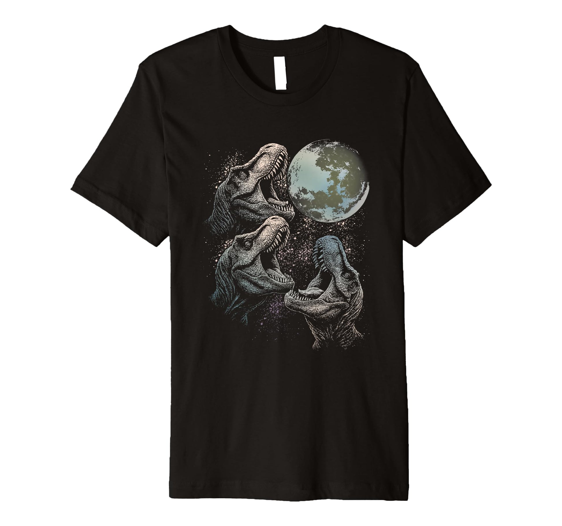 Three Velociraptor Dinosaur Howling T-Shirt - Aesthetic Graphic for Adults - T-Shirt, Sweatshirt, Hoodie