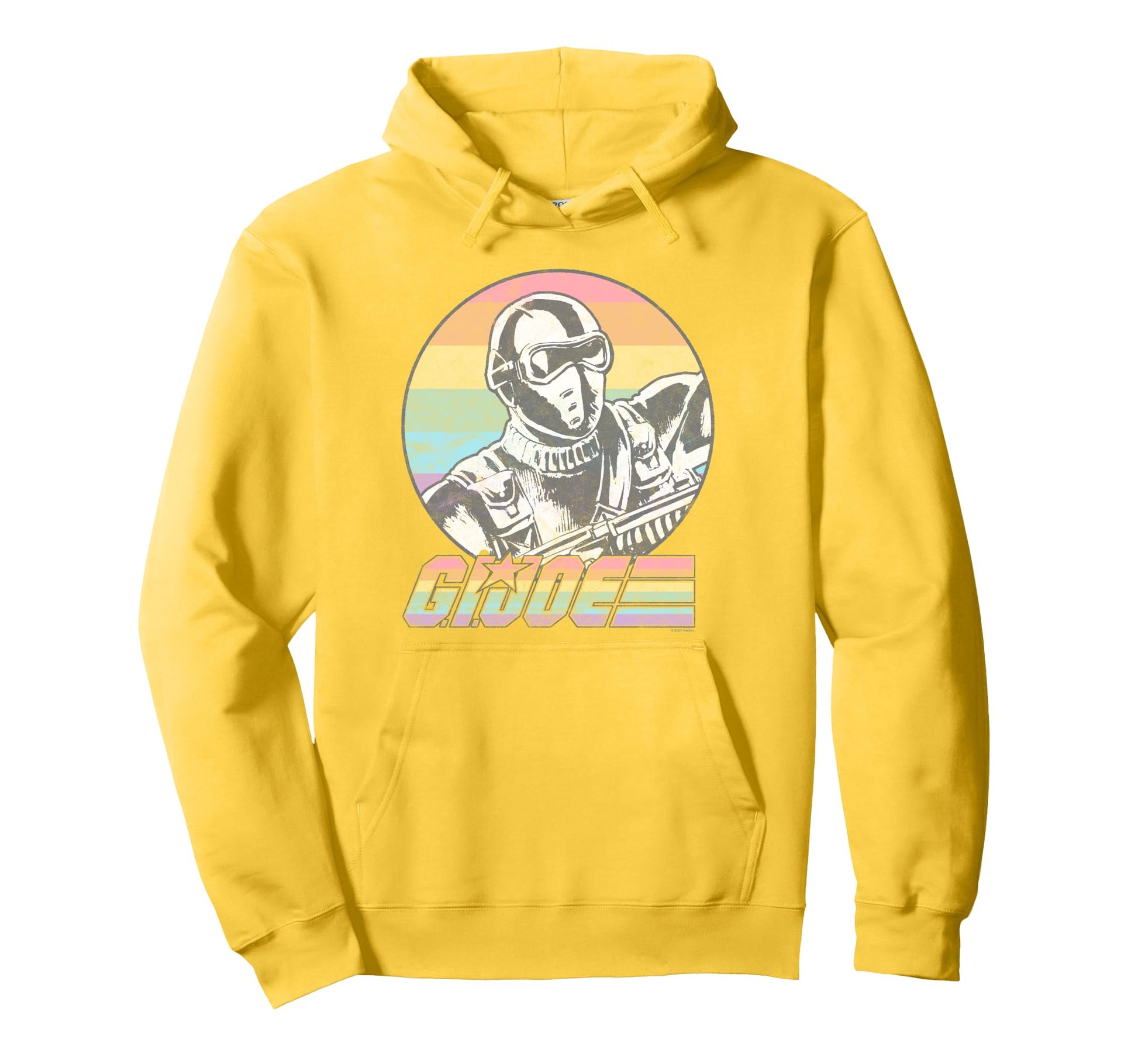 G I Joe Light Rainbow Stripes Big Hoodie - Streetwear Style for Adults - T-Shirt, Sweatshirt, Hoodie