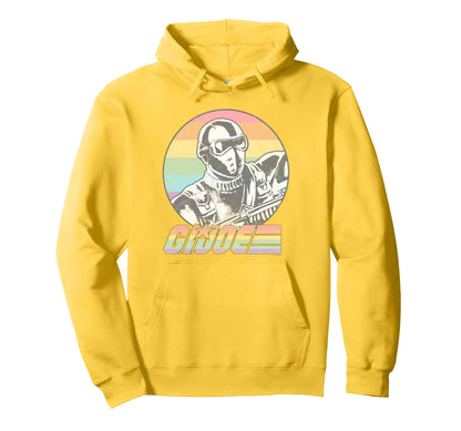 G I Joe Light Rainbow Stripes Big Hoodie - Streetwear Style for Adults - T-Shirt, Sweatshirt, Hoodie