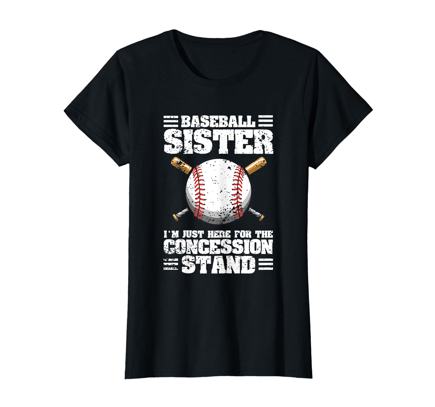 Baseball Sister Eating Stadium T-Shirt - Minimalist Print for Adults - T-Shirt, Sweatshirt, Hoodie
