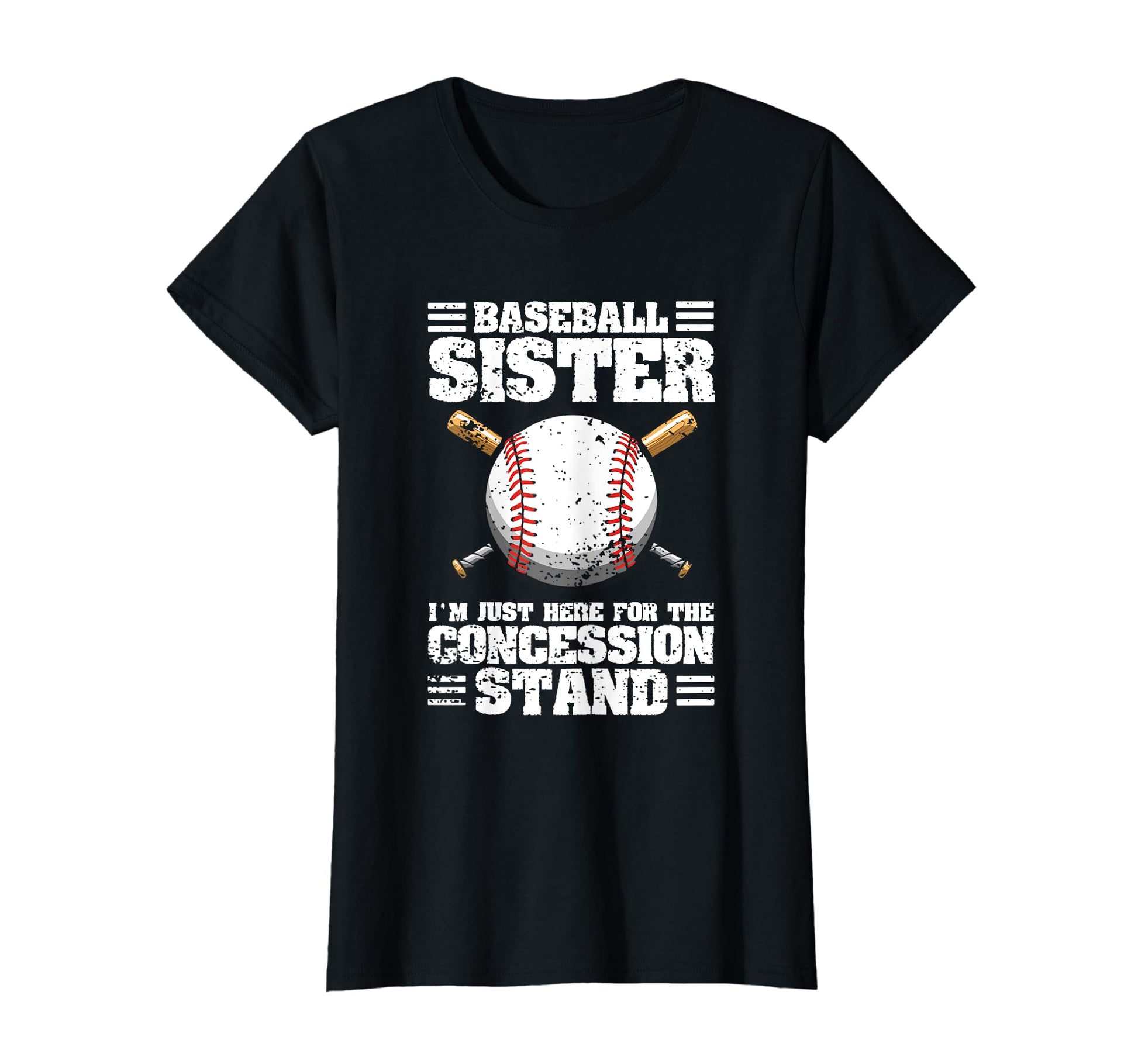 Baseball Sister Eating Stadium T-Shirt - Minimalist Print for Adults - T-Shirt, Sweatshirt, Hoodie