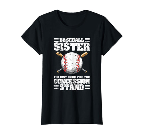 Baseball Sister Eating Stadium T-Shirt - Minimalist Print for Adults - T-Shirt, Sweatshirt, Hoodie