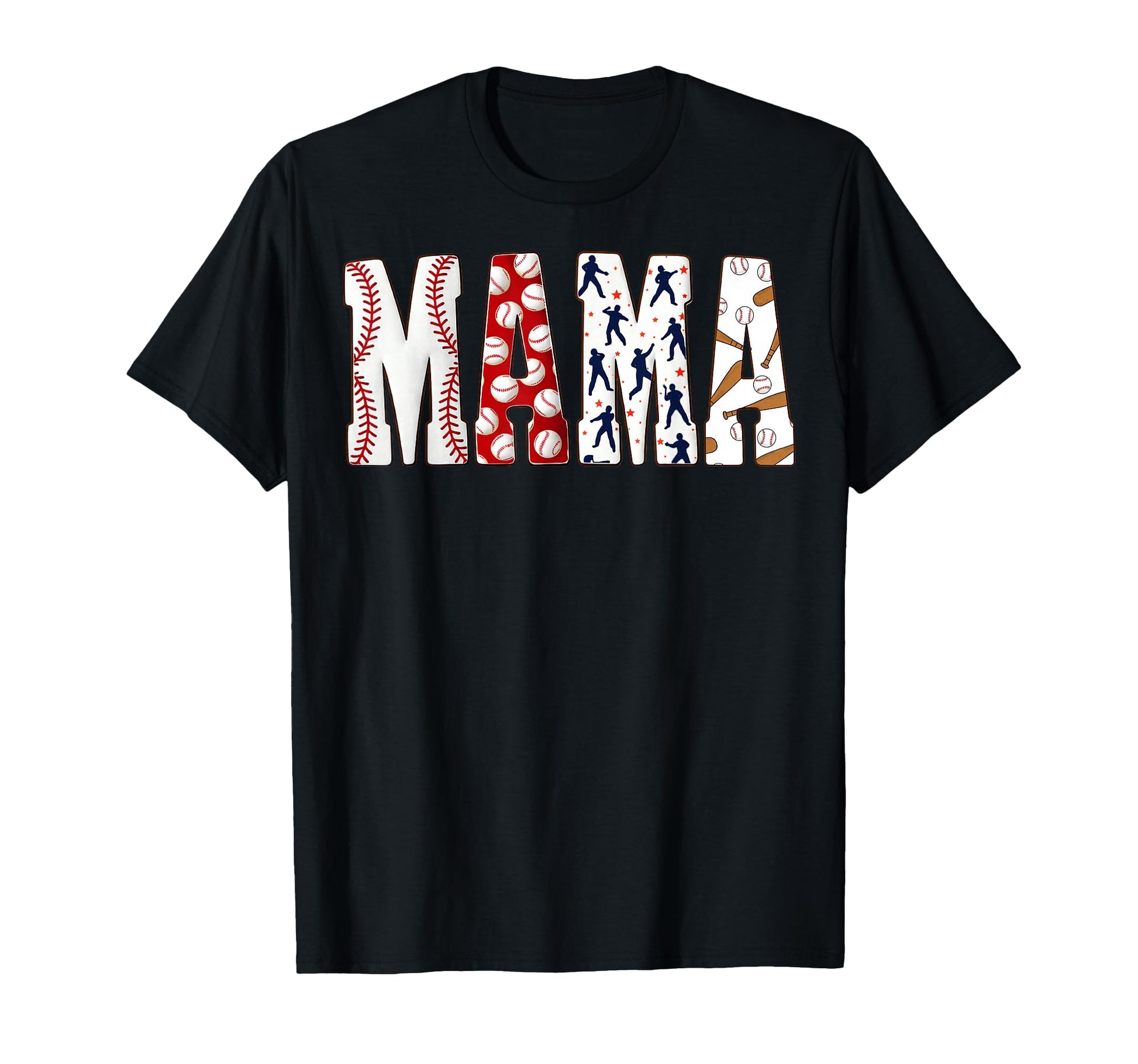Leopard Baseball Mama Baseball Mom Mothers T-Shirt - Graphic Print Unisex - T-Shirt, Sweatshirt, Hoodie