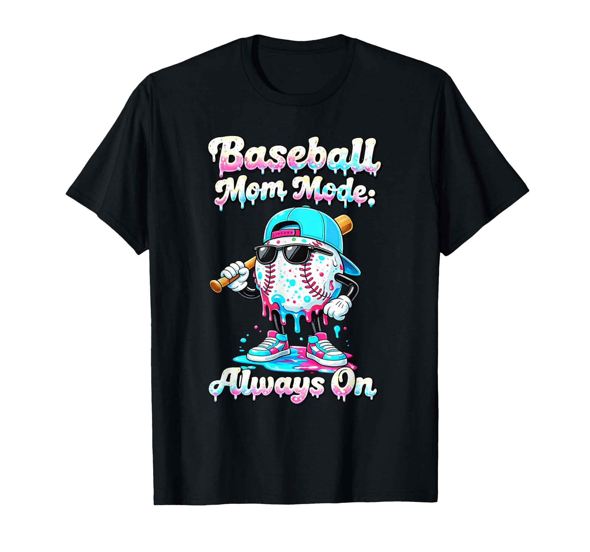 Funny Cream Drip Baseball Mom T-Shirt - Casual Everyday Wear Men Women - T-Shirt, Sweatshirt, Hoodie